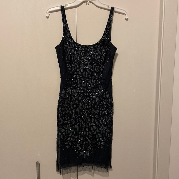 Adrianna Papell Blue Sequin Dress - Picture 1 of 10